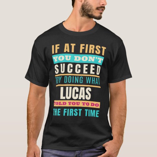 Lucas Voornaam Gepersonaliseerde Naam Lucas T-shirt (Voorkant)