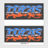 Lucas Vorname Name Graffiti Aufkleber Sticker (Vel)