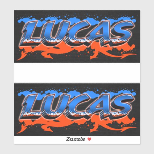 Lucas Vorname Name Graffiti Aufkleber Sticker (Vel)