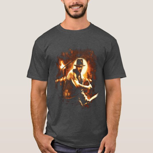 Lucasfilm Indiana Jones Andheemple Of Doom Wit vin T-shirt (Voorkant)