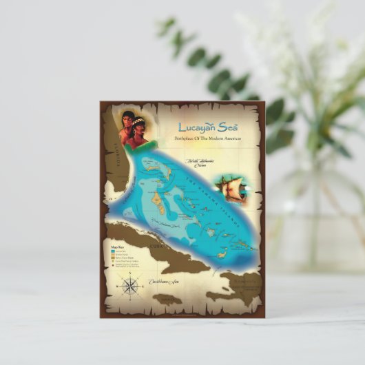 Lucayan Zee Briefkaart (Staand voorkant)