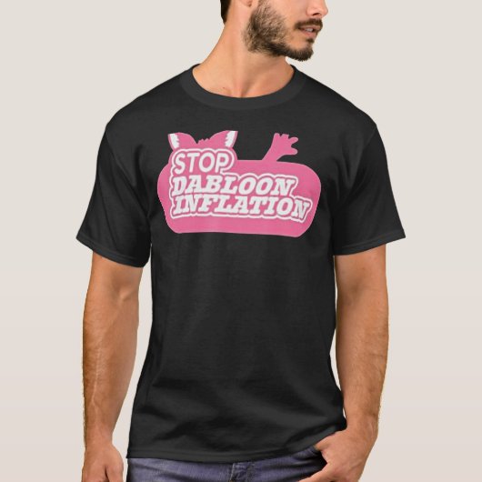 Lucca International Stop Dabloon Inflation T-shirt (Voorkant)