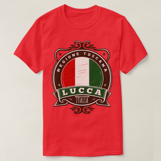 Lucca Italia Retro Style Design T-shirt (Design voorkant)