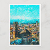 Lucca Italië Mooie olieverfstad Briefkaart (Voorkant)