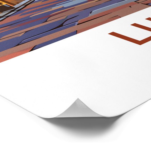 Lucca Italië Reisprint Poster (Hoek)