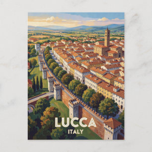 Lucca Italië Stadsmuren Reis Scene 🧱 Briefkaart