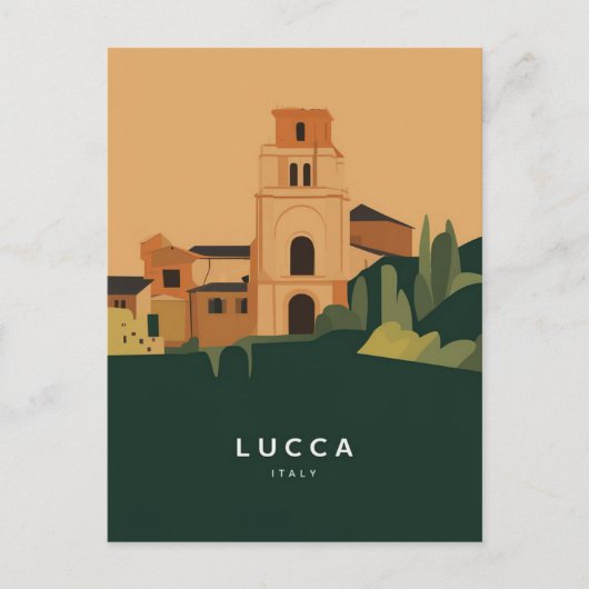 Lucca Italië Stylist Illustratie Briefkaart (Voorkant)
