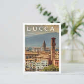 Lucca Italië Vintage Beroemde Reisplaats Briefkaart (Staand voorkant)