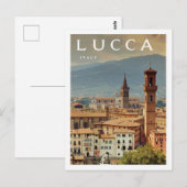 Lucca Italië Vintage Beroemde Reisplaats Briefkaart (Voorkant / Achterkant)