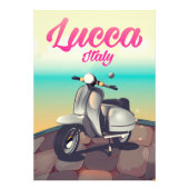 Lucca Italy Scooter reisposter print. Foto Afdruk (Voorkant)
