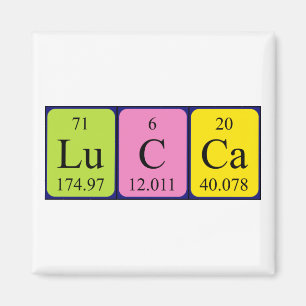Lucca periodieke table name magnet