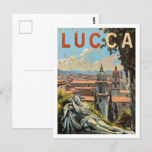 Lucca Toscane Italië  bekende reisplaats Briefkaart