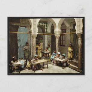 Luce Ben Aben, School of Arab Embroidery, Algiers, Briefkaart