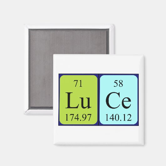 Luce periodieke table name magnet (Voorkant / Achterkant)