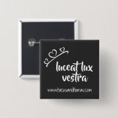 Luceat Lux Vestra button (Voorkant /achterkant)