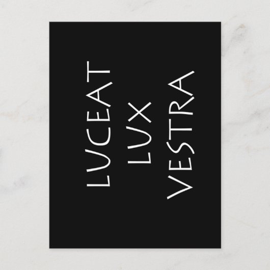 Luceet lux vestra briefkaart (Voorkant)