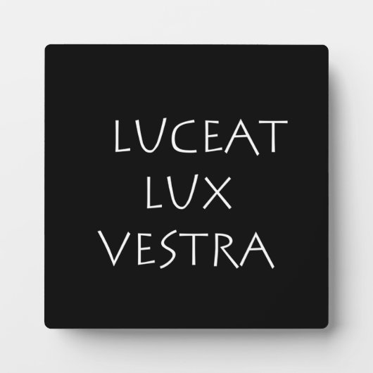 Luceet lux vestra fotoplaat (Voorkant)
