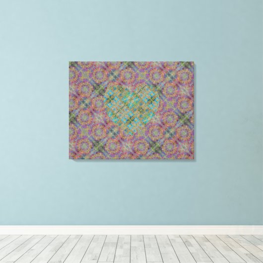 Lucene Folkstone Heart Canvas Afdruk (Insitu (Houten vloer))