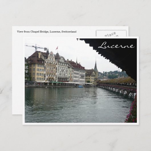 lucerne bridge uitzicht briefkaart (Voorkant / Achterkant)