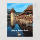 Lucerne Chapel-brug in Zwitserland Briefkaart (Voorkant)