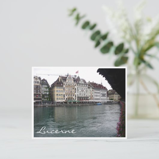 lucerne chapelbrug briefkaart (Staand voorkant)