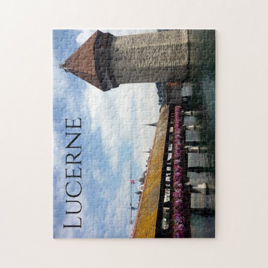 lucerne chapelbrug legpuzzel (Verticaal)