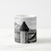 Lucerne city chapel bridge black/white photo mug mok (Center)
