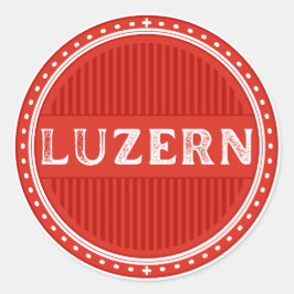 Lucerne City Pride Emblem – Swiss Identity Ronde Sticker