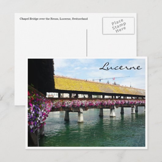 lucerne floral bridge briefkaart (Voorkant / Achterkant)