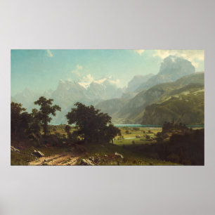 Lucerne-meer - Albert Bierstadt Fine Art Poster