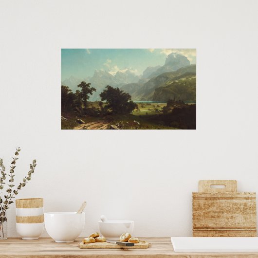 Lucerne-meer - Albert Bierstadt Fine Art Poster (Keuken)