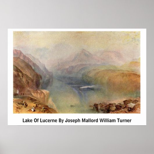 Lucerne-meer van Joseph Mallord William Turner Poster (Voorkant)