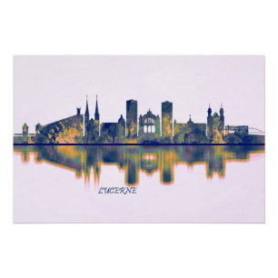 Lucerne Skyline Perfect Poster