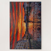Lucerne Zonsondergang Gloed: Galerij-editie Legpuzzel (Verticaal)