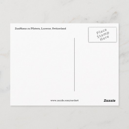 lucerne zunfthaus briefkaart (Achterkant)