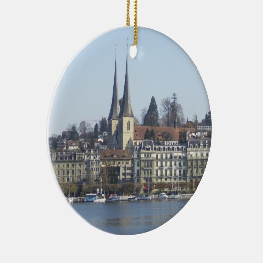 Lucerne Zwitserland Keramisch Ornament (Rechts)