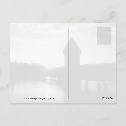 Lucerne Zwitserland vroeg in de ochtend Briefkaart (Achterkant)