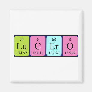 Lucero periodieke table name magnet