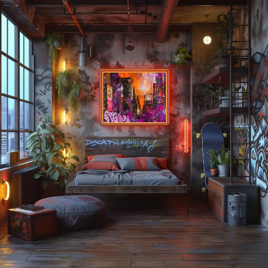 Luces y Sombras de Ciudad: Graffiti Metropolitano Perfect Poster