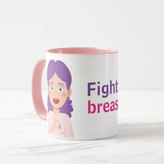 Lucha contra el cáncer de mama mok (Voorkant links)