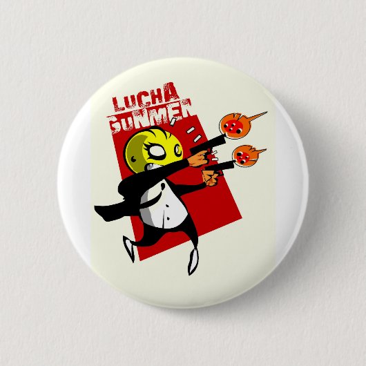 Lucha Gunmen Ronde Button 5,7 Cm (Voorkant)