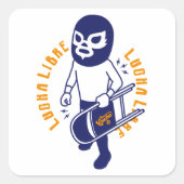 LUCHA LIBRE#131 VIERKANTE STICKER (Voorkant)