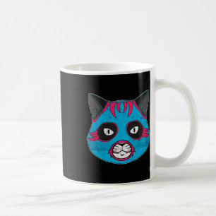 Lucha Libre Cat Wears Luchador Wrestling Masker Koffiemok