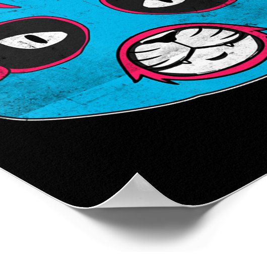 Lucha Libre Cat Wears Luchador Wrestling Masker Poster (Hoek)