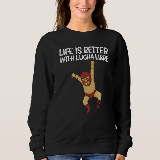 Lucha Libre Designs Heren Dames Mexicaans Worstele Trui (Voorkant)