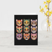 Lucha Libre Kat Masker Grappig Luchador Masker Gat Kaart (Gele Bloem)