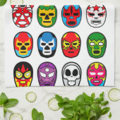 Lucha Libre Luchador Mexican Wrestling Maskers Theedoek (Gevouwen)