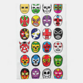 Lucha Libre Luchador Mexican Wrestling Maskers Theedoek (Verticaal)
