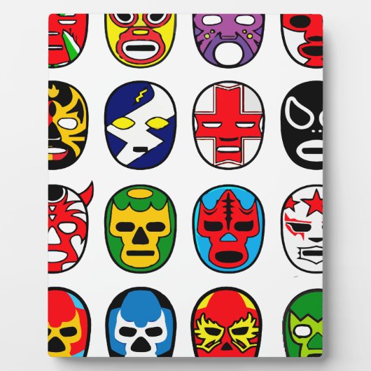 Lucha Libre Luchador Mexican Wrestling Mmaskers Fotoplaat (Voorkant)