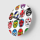 Lucha Libre Luchador Mexican Wrestling Mmaskers Ronde Klok (Hoek)